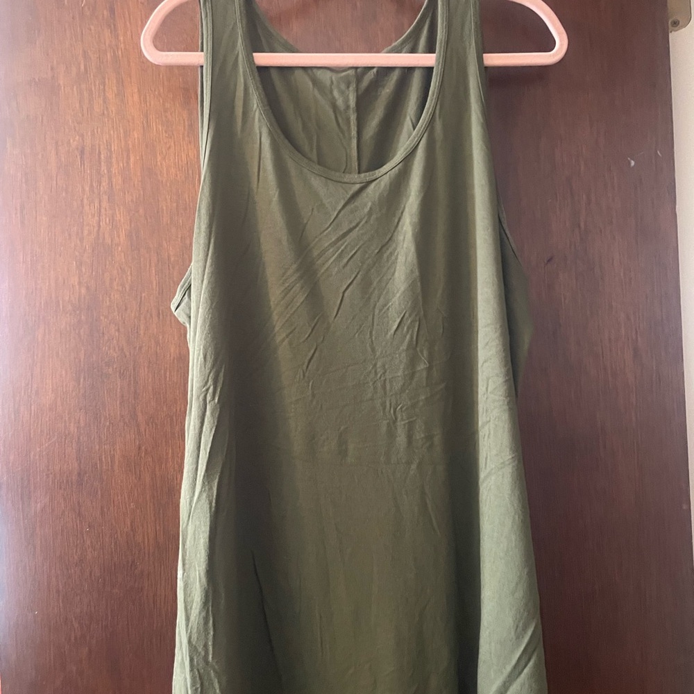 3 - a.n.a Tank Top Lot- Olive, Coral, Aqua